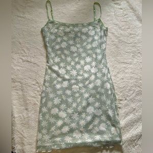 PRINCESS POLLY GREEN FLOWER DRESS SIZE 6